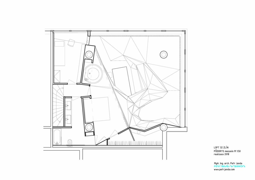 Loft 32 - apstraktna kompozicija interijera